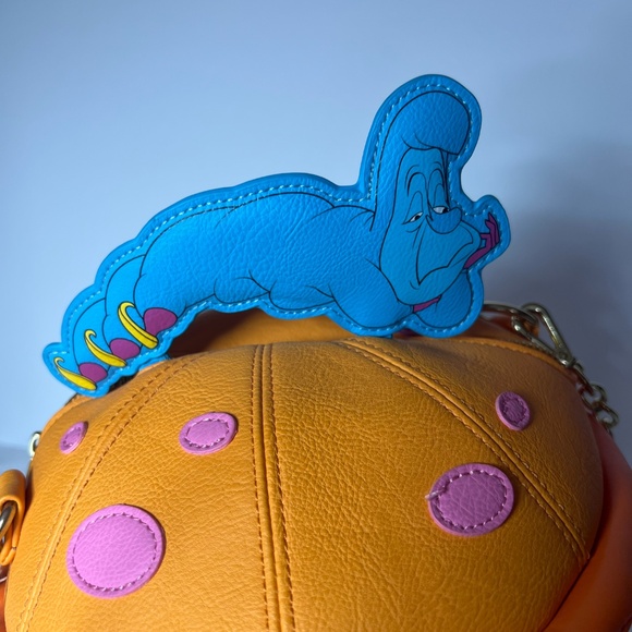 Disney Alice Wonderland Stitch Shoppe Caterpillar LoungeFly Crossbody - Picture 2 of 12